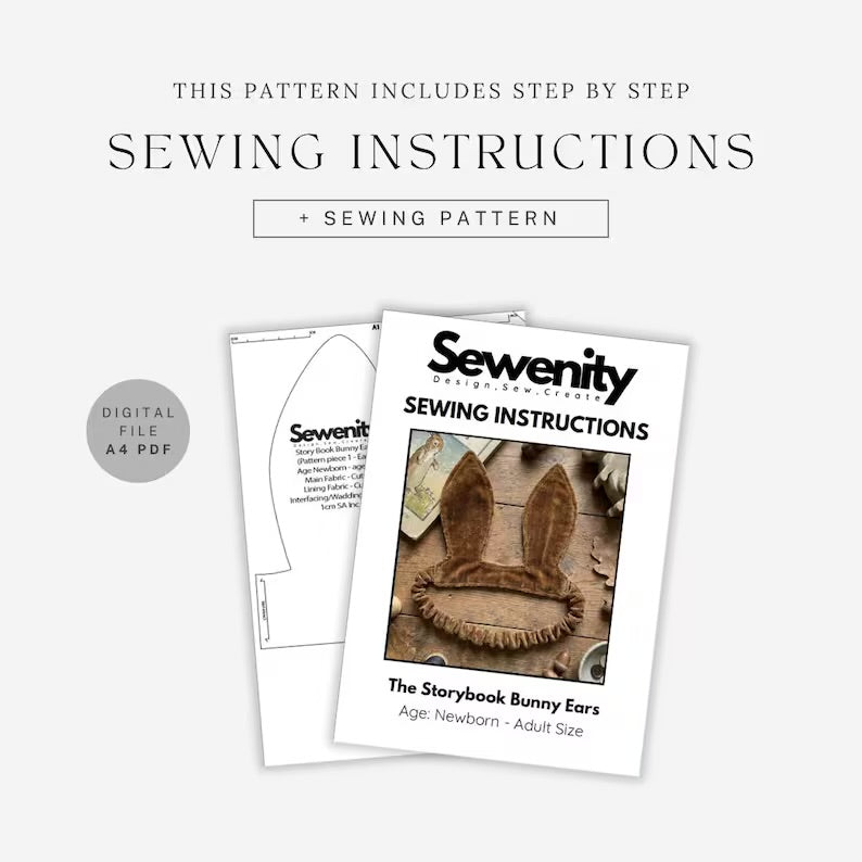Bunny Ears Sewing Pattern - Beginner