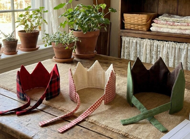 Reversible Fabric Crown Sewing Pattern - Practiced Beginner