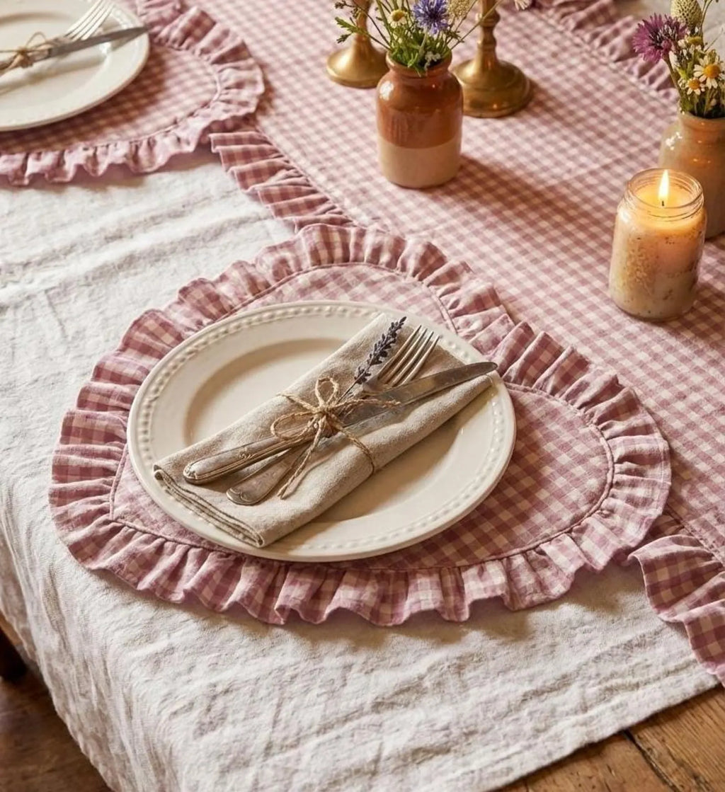 Frilled Heart Placemat Sewing Pattern - Beginner