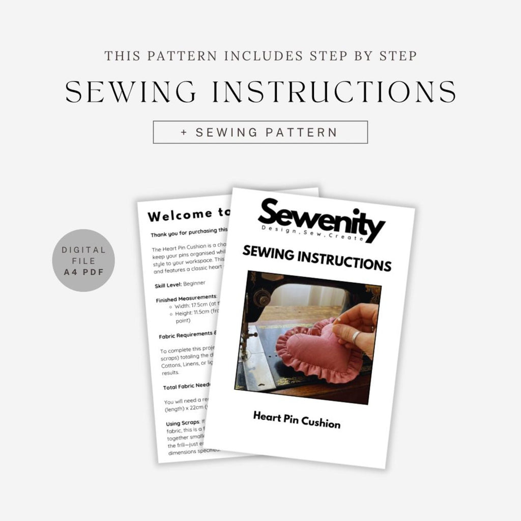 Heart Pin Cushion Sewing Pattern